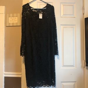 Black lace semi formal dress